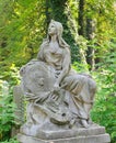 Old statue in Lychakiv Cemetery in Lviv Royalty Free Stock Photo