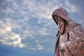 Old statue of the monk