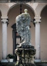 Old statue in old statue looking at you - in Old Villa Bagatti Valsecchi - Varedo, Monza Brianza, Lombardy Italy
