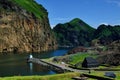 Old stave church is still standing in Westman Islands, Iceland.