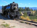 Kettle Valley Railway Steam Engine, Okanagan Valley near Summerland, British Columbia, Canada Royalty Free Stock Photo