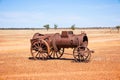 An old steam engine, rusted and broken Royalty Free Stock Photo