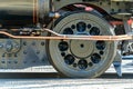 Steam engine wheel close up detail Royalty Free Stock Photo