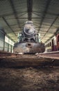 Old Steam Locomotive Front View Royalty Free Stock Photo