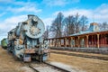 Old steam locomotive. Haapsalu, Estonia Royalty Free Stock Photo