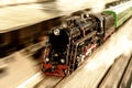 Old steam locomotive. Royalty Free Stock Photo