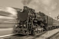 Old steam locomotive. Royalty Free Stock Photo