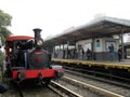 Old steam machine at Haedo train station Royalty Free Stock Photo