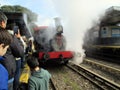 Old steam machine at Haedo train station Royalty Free Stock Photo