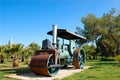 Old steam powered road roller Royalty Free Stock Photo