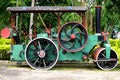 Old steam roller machines for laying of asphalt Royalty Free Stock Photo