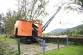 Old steam shovel used for the construction of irrigation and drainage canals