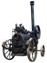 Old steam tractor isolated Royalty Free Stock Photo