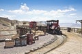 Old steam train in Calico - ghost town and former mining town in San Bernardino County - California, United States Royalty Free Stock Photo