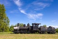 Old Steam Train Engine with Copy Space Royalty Free Stock Photo