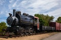 Old steam train locomotive