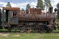 Old steam train at a railway museum Royalty Free Stock Photo