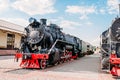 Old steam train, vintage locomotive Royalty Free Stock Photo