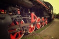 Old Steam train wheels Royalty Free Stock Photo