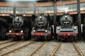 Old steamer locomotives Royalty Free Stock Photo