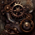 Old steampunk mechanism Royalty Free Stock Photo