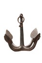 Old steel anchor from the ship isolated on a white background Royalty Free Stock Photo