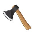 Old Steel Axe on White Background. Vector Royalty Free Stock Photo