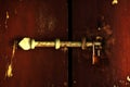 Old steel bolt for door lock Royalty Free Stock Photo