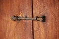 Old steel bolt for door lock Royalty Free Stock Photo