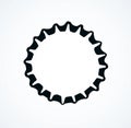 Iron bottle cap. Vector drawing Royalty Free Stock Photo