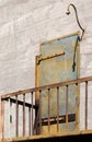 Old steel door and railing Royalty Free Stock Photo