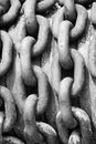 Old steel industrial chains Royalty Free Stock Photo