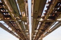 Old Steel Railway Bridge Engineering Royalty Free Stock Photo