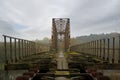 Old steel riveted and forgotten bridge