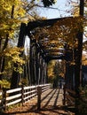 Old steel-truss footbridge