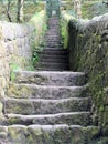 Old steep stone steps Royalty Free Stock Photo