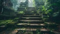 Old steps in jungle Royalty Free Stock Photo