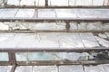 Old steps of stairs. Destroyed light tiles Royalty Free Stock Photo