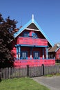 Traditional fishermans house in Nida, Lithuania Royalty Free Stock Photo