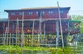 The old stilt house, Inle Lake, Myanmar Royalty Free Stock Photo