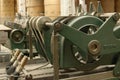 Old stitching machine, side view Royalty Free Stock Photo