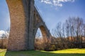 Old stone arched bridge-viaduct. S. Ostriv, Ternopil region, Ukraine