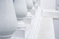 Old stone balustrade railing stairs. Architectural detail. Royalty Free Stock Photo