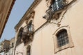 old stone baroque palace (floridia) in ragusa in sicily (italy)