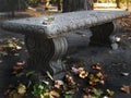 Old stone bench