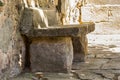 Old stone bench Royalty Free Stock Photo