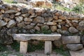 Old stone bench