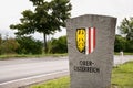 Old stone border post of Upper Austria Royalty Free Stock Photo