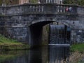 Old stone bridge built in 1791 over the Grand Canal in Dublin 4