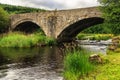 Old stone bridge over river Dee, Wales Royalty Free Stock Photo